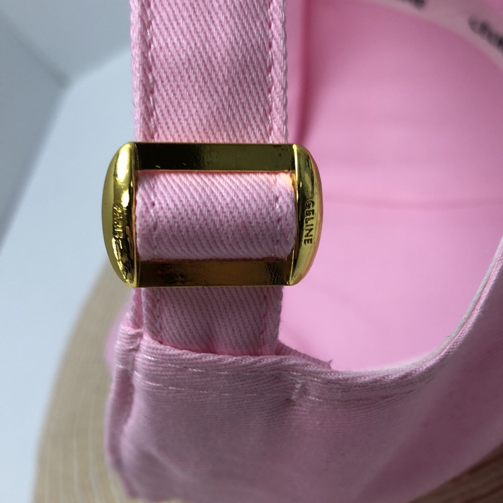 Celine Pink Hat with Cream Emblem - Picture 6 of 6